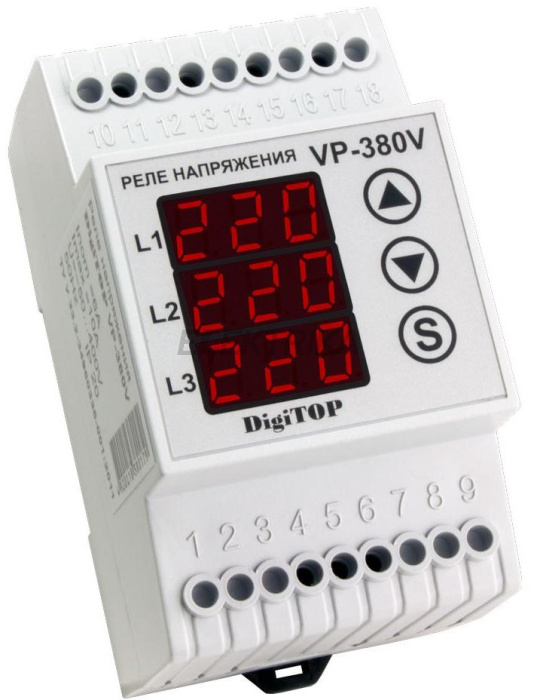 Реле напруги digitop 10А (Vp-380V)