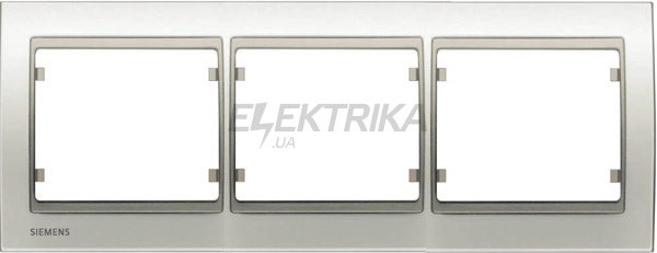 Рамка 3 пост Siemens Mega білий перламутровий (S22003 BP)