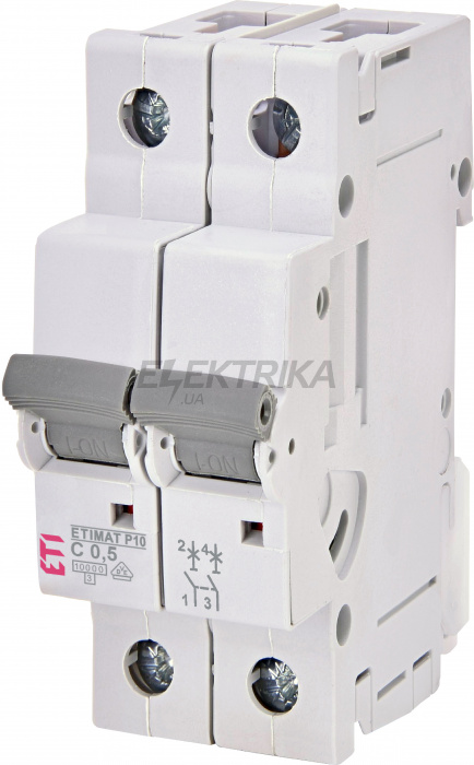 Автоматичний вимикач ETI ETIMAT P10 2p C0,5 270521108