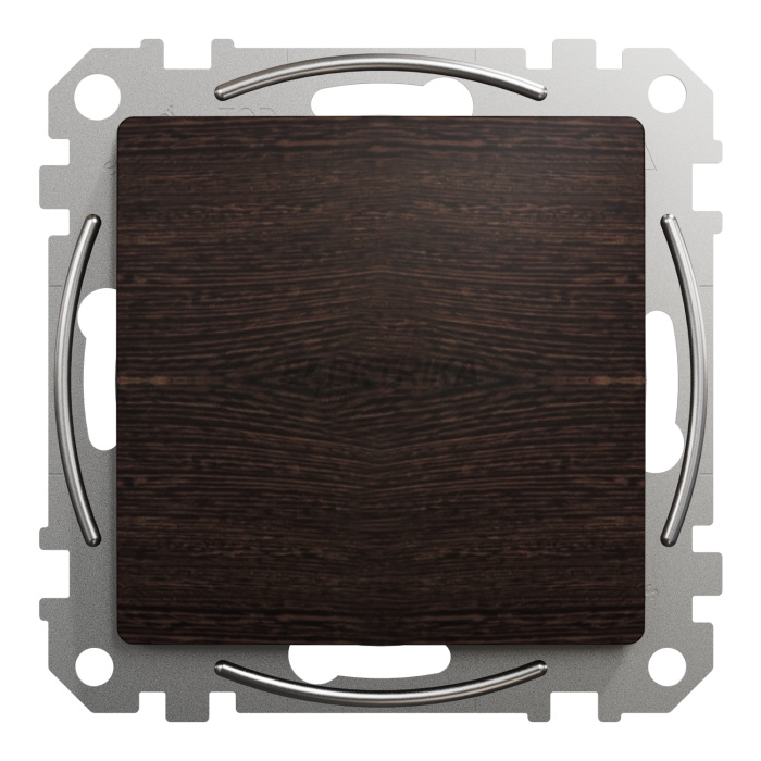 Однопостова заглушка, Sedna Design & Elements, Венге-ефект дерева, SDD181904, Schneider Electric