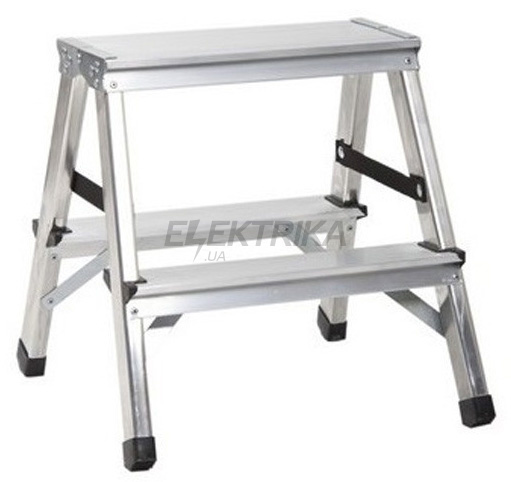 Драбина двостороння VIRASTAR Step Stool алюмінієва 2x2 ступенів, 125кг (DR125ALDD2)