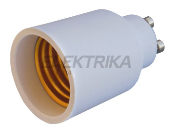 Перехідник E.NEXT e.lamp adapter.GU10/Е27.white, з патрона GU10 на Е27, пластиковий (s9100042)