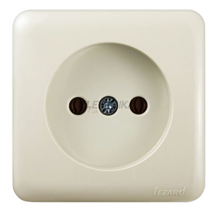 Розетка Lezard Viola без заземлення 250В 10А, кремова (751-0300-121B)