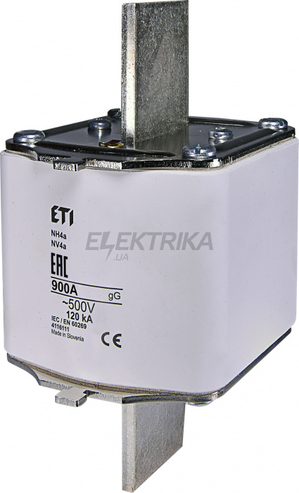 Плавка вставка запобіжник ETI NH4a gG 900A/500V 004116111