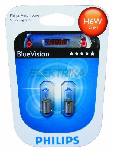 Автомобільна лампа H6W 12В 6Вт BAX9S BLUEVISION (блістер – 2 шт.)