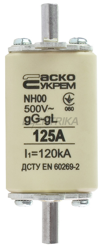 Запобіжник ножовий плавкий АСКО-УКРЕМ NH00 125A gG (A0050010016)