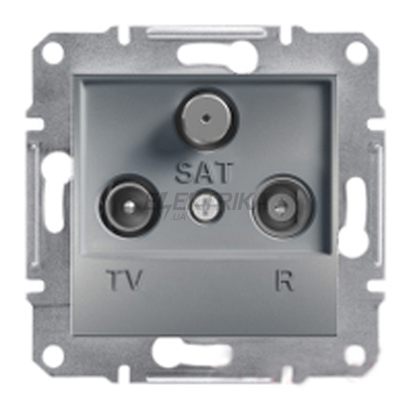 Розетка TV-R-SAT кінцева Schneider Electric Asfora 1дб сталь (EPH3500162)
