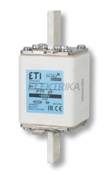 Плавка вставка запобіжник ETI NH00 gS 80A/800V 004184501