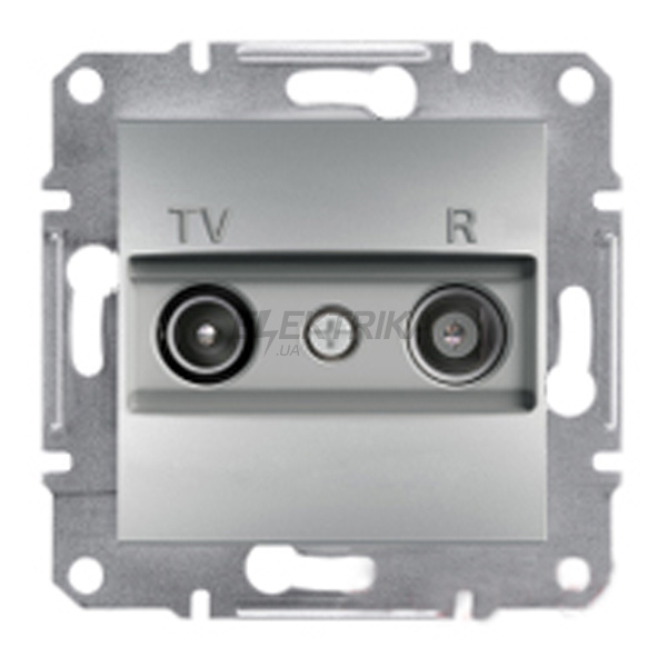 Розетка TV/R прохідна Schneider Electric Asfora 4дб алюміній (EPH3300261)