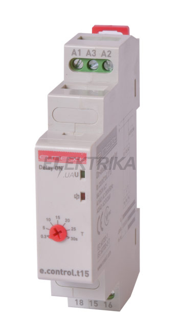 Реле затримки часу на увімкнення 0,3-30сек e.control.t15