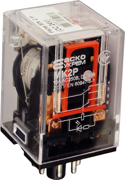 Реле проміжне АСКО-УКРЕМ МK2P (DC 24 V) (A0090010011)