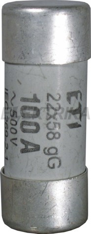 Плавка вставка запобіжник ETI CH22x58/P gG 6A/690V 006711009