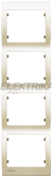 Рамка 4 посту вертикальна Siemens Iris слонова кістка (S18104 A)