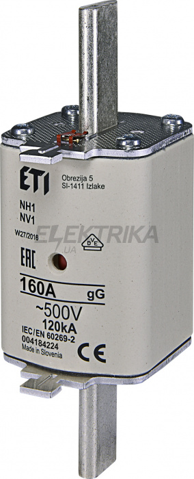Плавка вставка запобіжник ETI NH1 gG 250A/690V 004184319