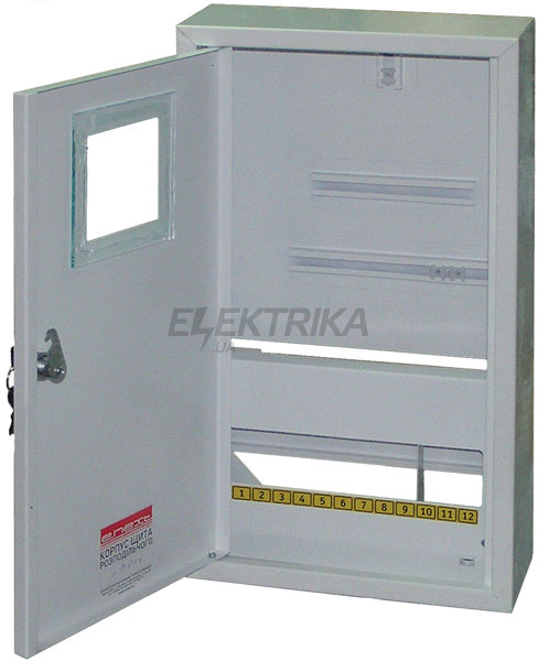 Шафа e.mbox.stand.n.f3.12.ze під трифазний електронний лічильник + 12 мод., навісний, із замком