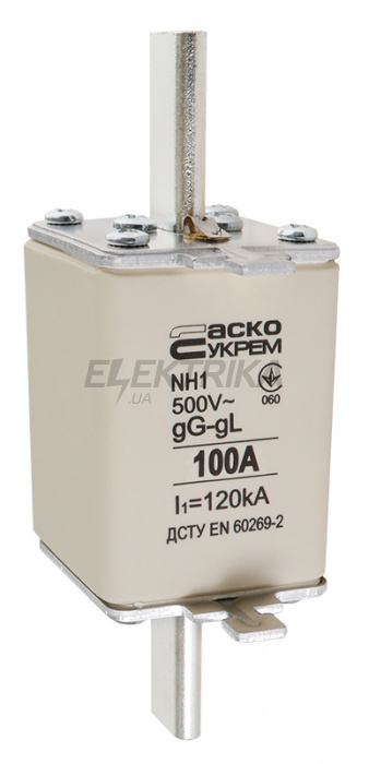 Запобіжник ножовий плавкий АСКО-УКРЕМ NH1 100A gG (A0050010028)