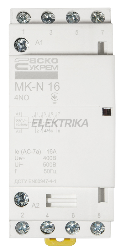 Контактор модульний АСКО-УКРЕМ MK-N 4P 16A 4NO (A0040030026)