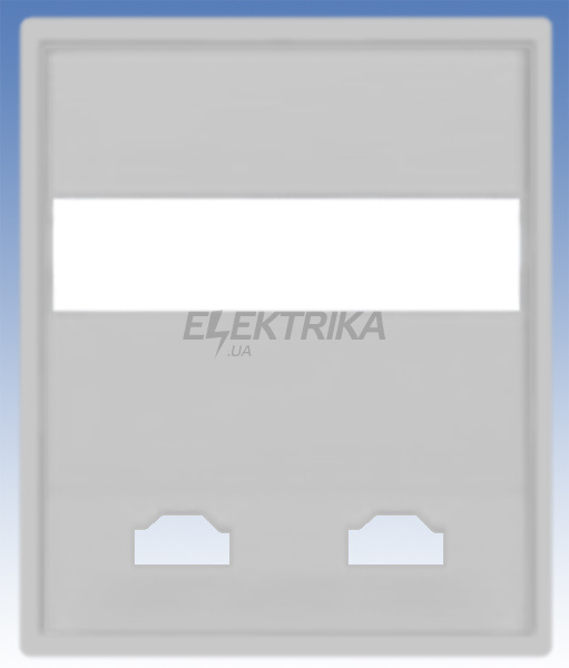 Центральна панель телефонної розетки подвійна, білий/білий, Time, Elektro-Praga