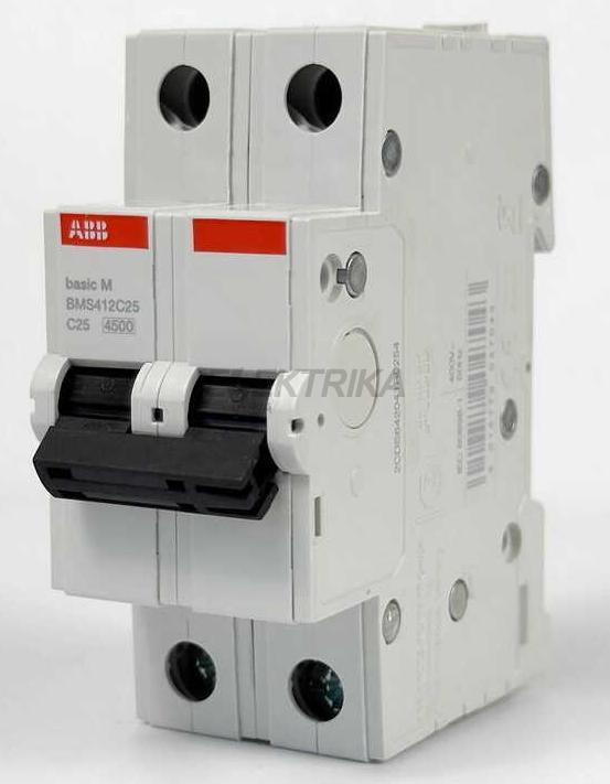 Автоматичний вимикач ABB basic M 2P C25 (2CDS642041R0254)