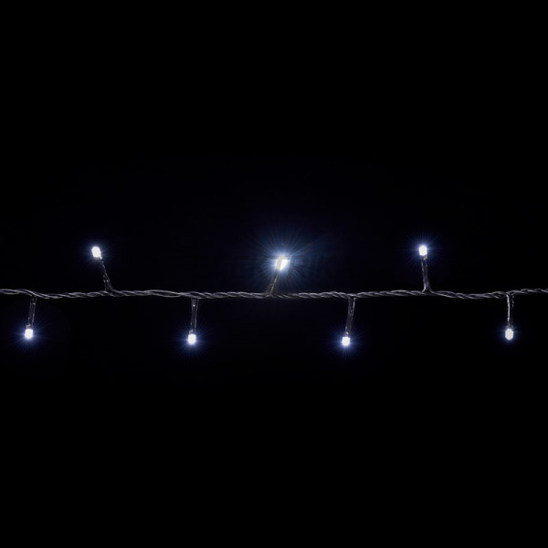 Гірлянда внутрішня DELUX STRING З 100LED 5m білий/чорний IP20 (90009493)