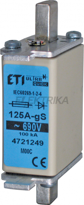 Плавка вставка запобіжник ETI M000 gS 16A/690V 004721240