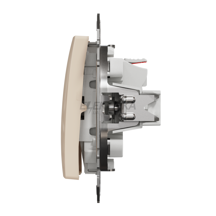Одноклавішний кнопковий вимикач, Sedna Design & Element, бежевий, SDD112111, Schneider Electric