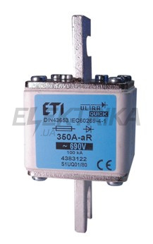 Плавка вставка запобіжник ETI S1UQ01/80/250A/690V 004383119