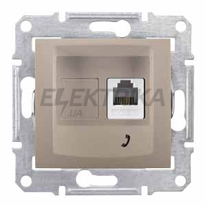 Розетка телефонна RJ11 Schneider Electric Sedna титан (SDN4101168)