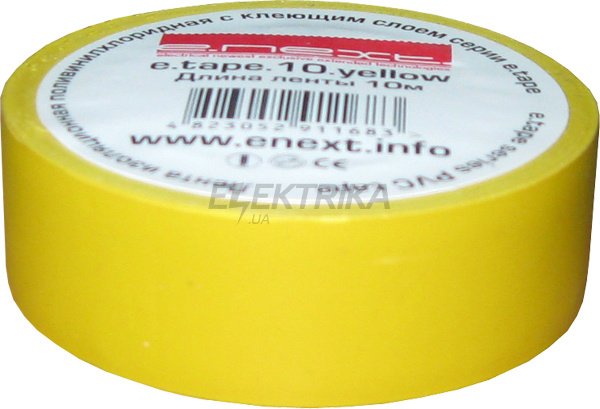 Ізолента e.tape.stand.10.yellow, жовта (10м)