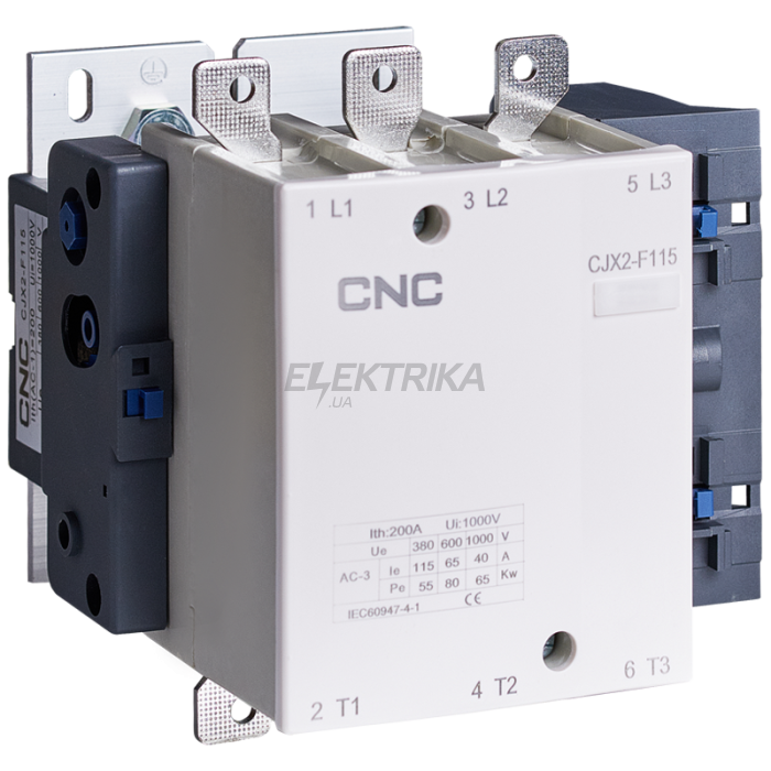 Електромагнітний контактор CNC CJX2-F-115 55кВт 220В 115А (Б00029554)