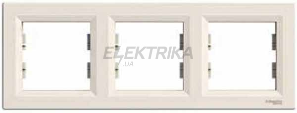 Рамка горизонтальна 3 пости Schneider Electric Asfora кремовий (EPH5800323)