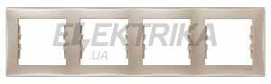 Рамка 4-постова горизонтальна Schneider Electric Sedna титан (SDN5800768)