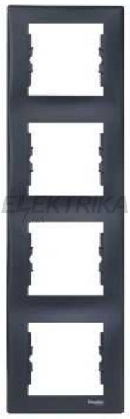 Рамка 4-постова вертикальна графіт Schneider Electric Sedna (SDN5802070)