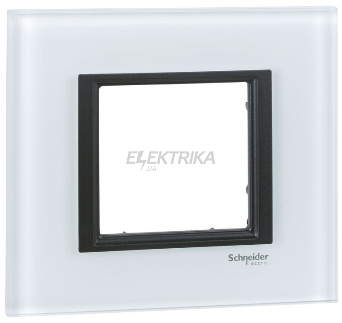 Рамка 1 пост Schneider Electric Unica Glass біле скло (MGU68.002.7C2)