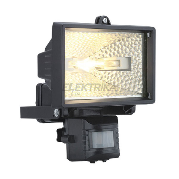 Прожектор "Alega", 1х150Вт R7S, чорний, з датчиком руху, 88815