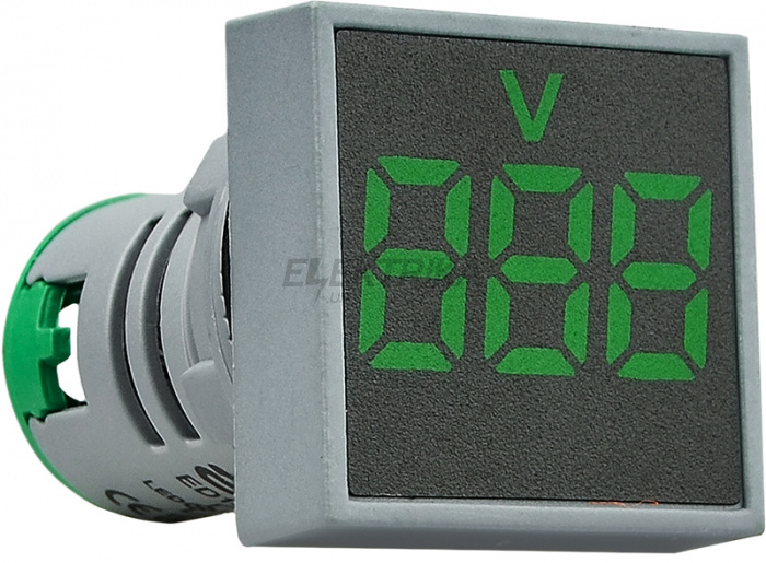 Вольтметр цифровий АСКО-УКРЕМ ED16-22 FVD 30-500В АС зелений (A0190010034)