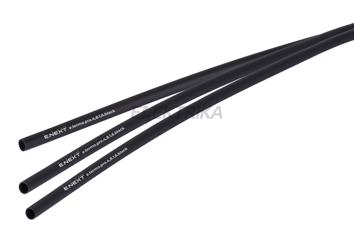 Термоусаджувальна трубка з клейовим шаром e.termo.pro.4,8.1,6.black, 4,8/1,6, 1м, чорна (p092012)