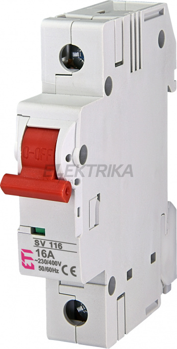 Вбудований вимикач ETI SV 116 1p 16A 002423121