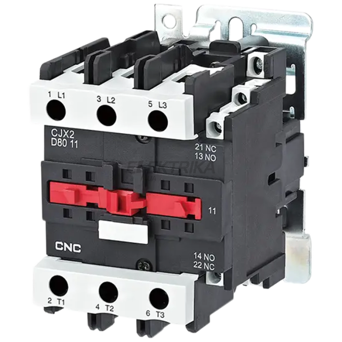 Електромагнітний контактор CNC CJX2-8011 37кВт NO+NC 220В 80А (Б00029070)
