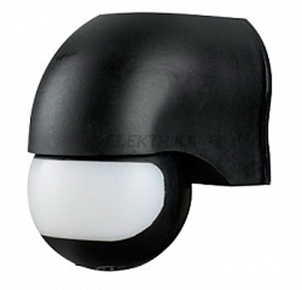 Датчик руху інфрачервоний e.sensor.pir.12.black(чорний), 180°, IP44