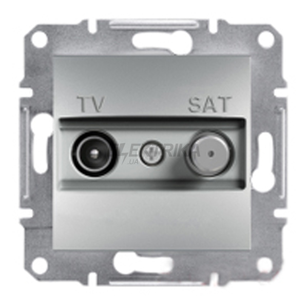 Розетка TV-SAT прохідна Schneider Electric Asfora 4дб алюміній (EPH3400261)