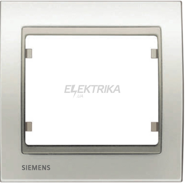 Рамка 1 пост Siemens Mega білий перламутровий (S22001 BP)