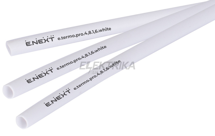 Термоусаджувальна трубка з клейовим шаром e.termo.pro.4,8.1,6.white, 4,8/1,6, 1м, біла (p092007)