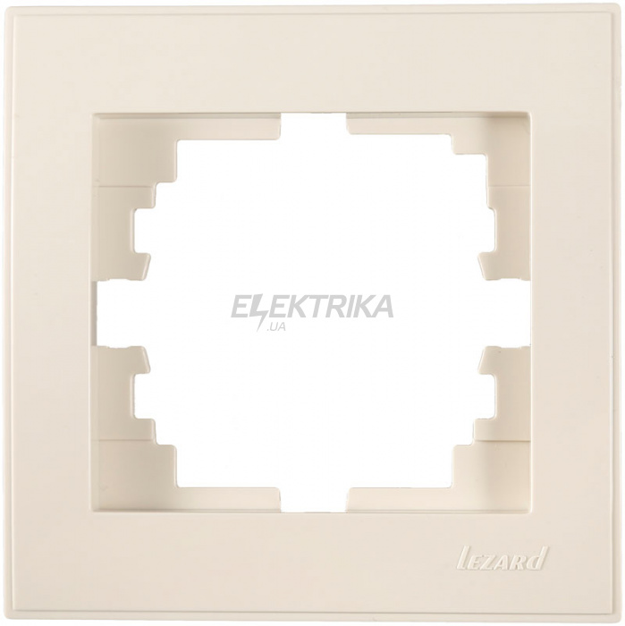 Рамка 1 пост Lezard Rain крем (703-0303-146)