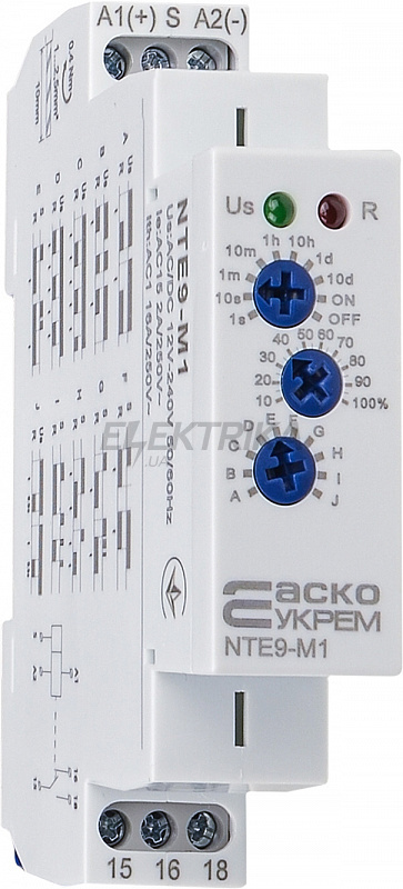 Реле часу багатофункціональне NTE9-M1 AC/DC 12-240V (A0010240005)