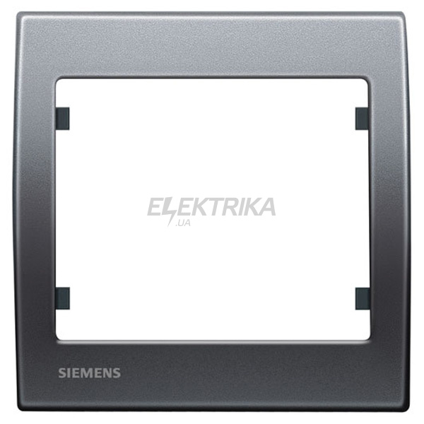 Рамка 1 пост Siemens Iris сталь нептун (S18001 AN)