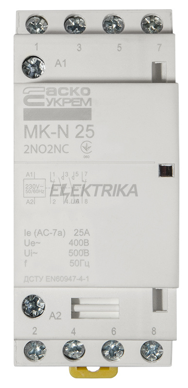 Контактор модульний АСКО-УКРЕМ MK-N 4P 25A 2NO2NC (A0040030030)