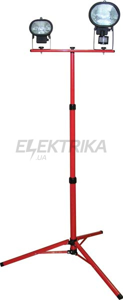 Стійка металева для прожекторів e.halogen.base.2.150.500. червона E.NEXT
