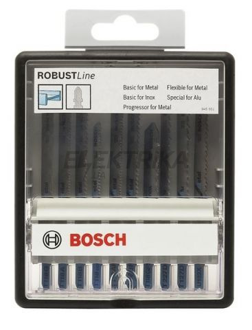 Набір з 10 пиляльних полотен Robust Line Metal Expert, з T-подібним хвостовиком