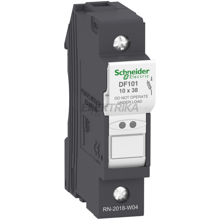Утримувач запобіжника Schneider Electric Роз'єднувач-запобіжник TeSyS - 1P - 32 A - запобіжник 10 x 38 мм DF101